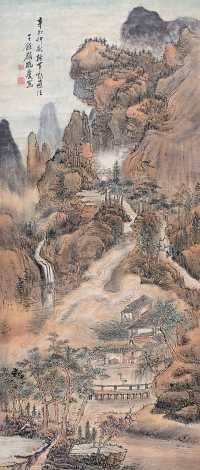 顾鹤庆 辛卯（1831）年作 山水 立轴